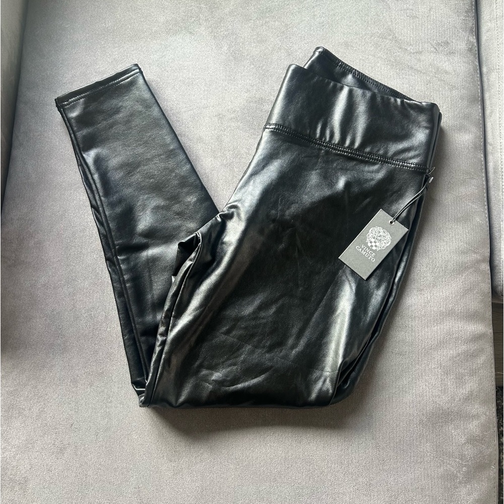NWT Vince Camuto Black Faux Leather Leggings